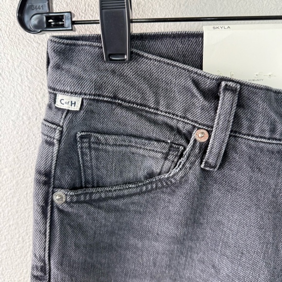 New Citizens of Humanity Skyla Mid Rise Cigarette Jeans Covert Black Denim 26 - Picture 8 of 16